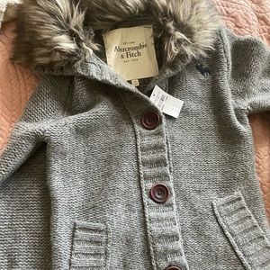 Abercrombie XS fur sweater